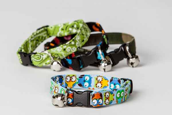 Cat collars in assorted colors